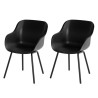 Lot de 2 chaises en résine SOPHIE ELEMENT ORGANIQUE noir